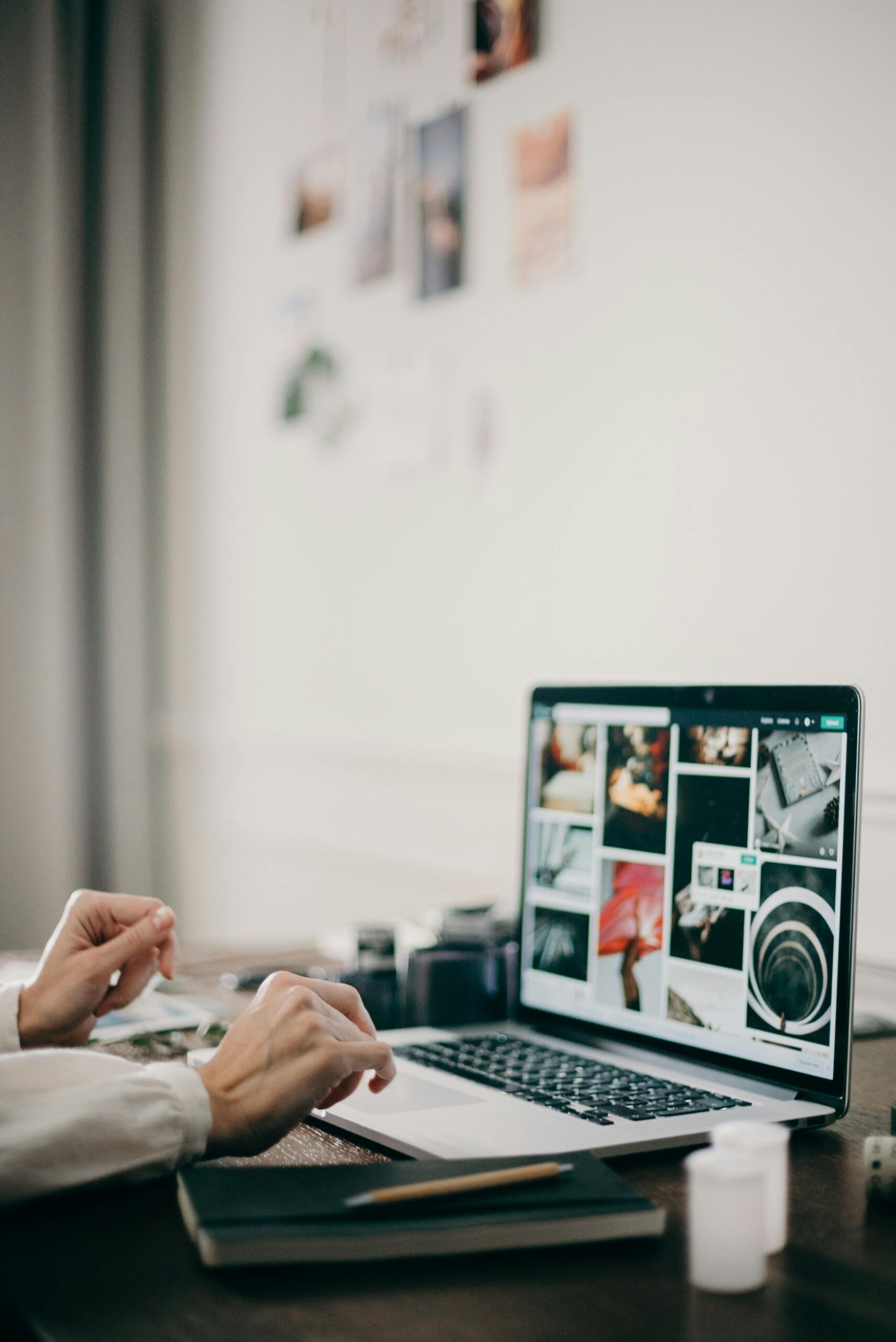designing a website on a laptop to make sure web accessibility