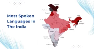 Map of India showing the most spoken languages by state, illustrating how many languages are in India and highlighting the country’s linguistic diversity